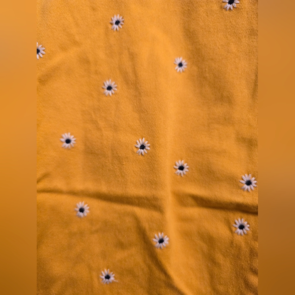 Old Navy Pixie Yellow Floral Ankle Pants - Size 16 - Picture 5 of 10